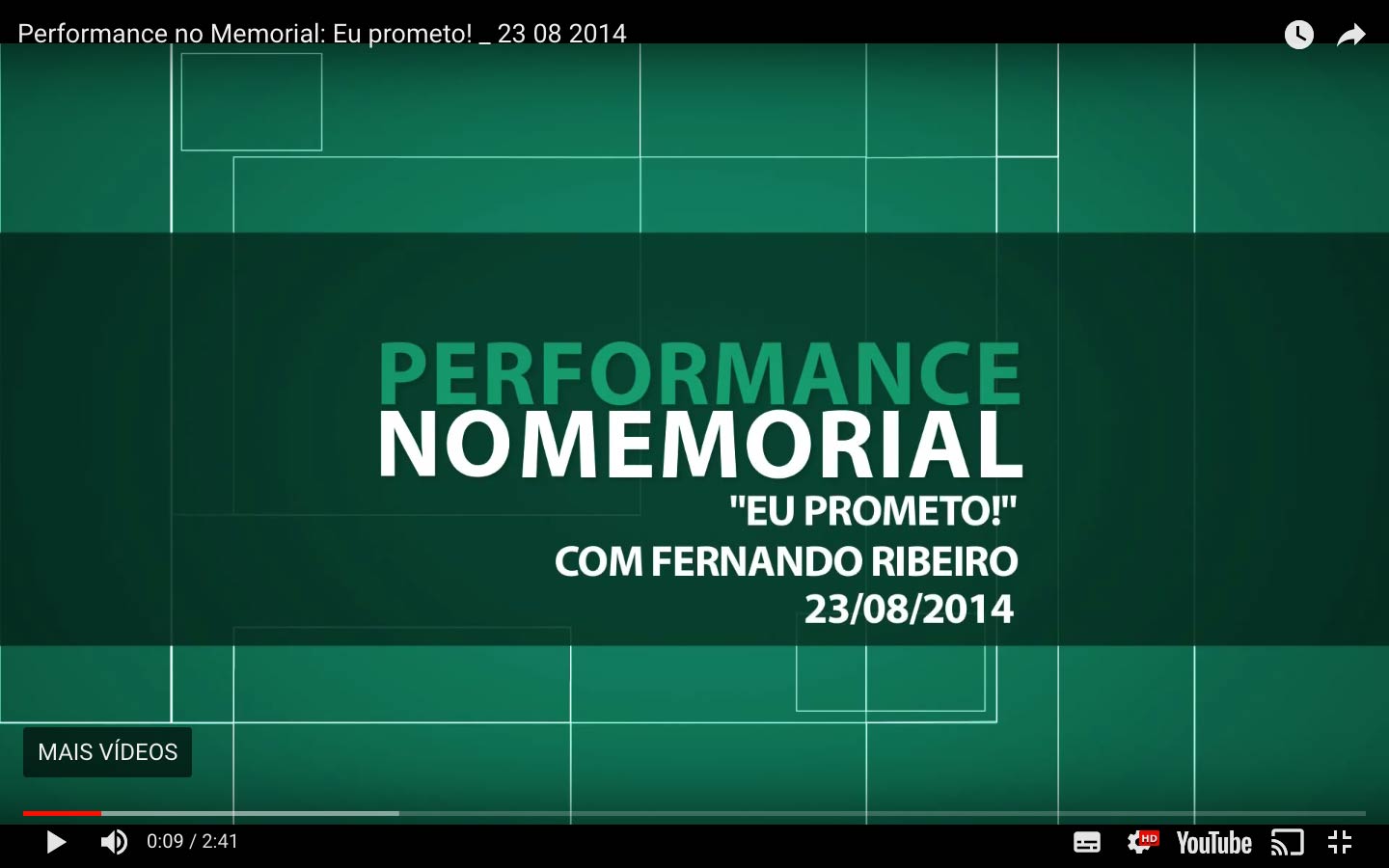 Performance no Memorial Minas Vale BH | 2014